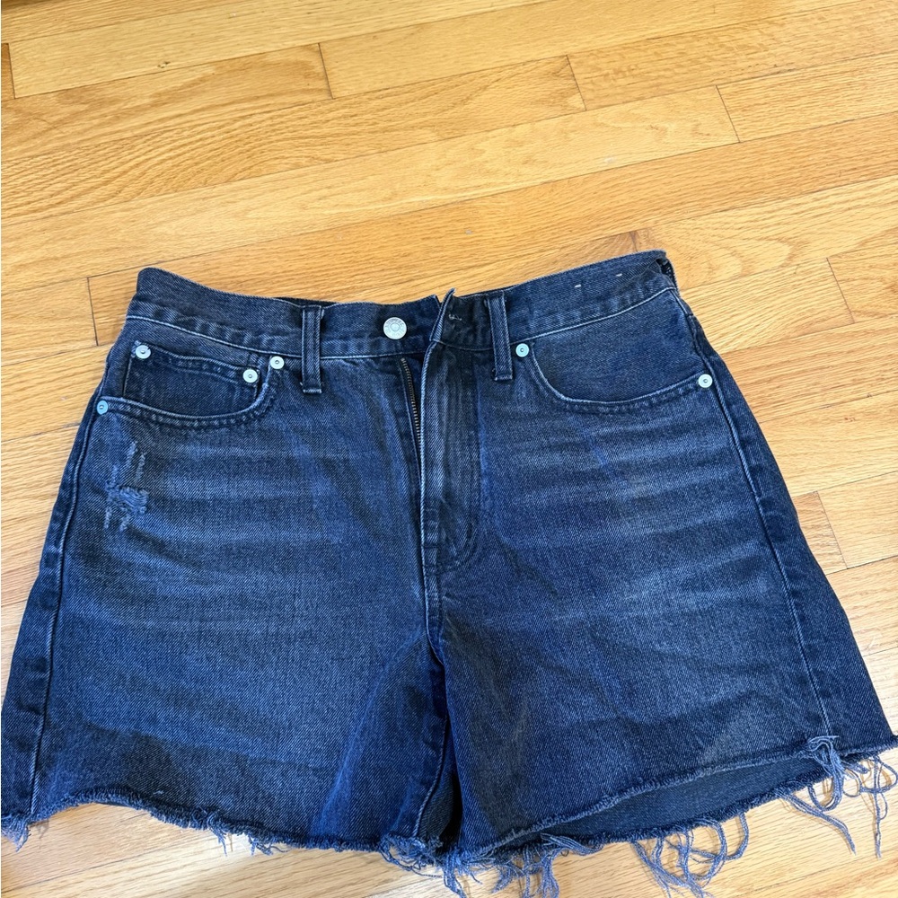 Madewell dark grey Denim Frayed Hem Women’s Shorts